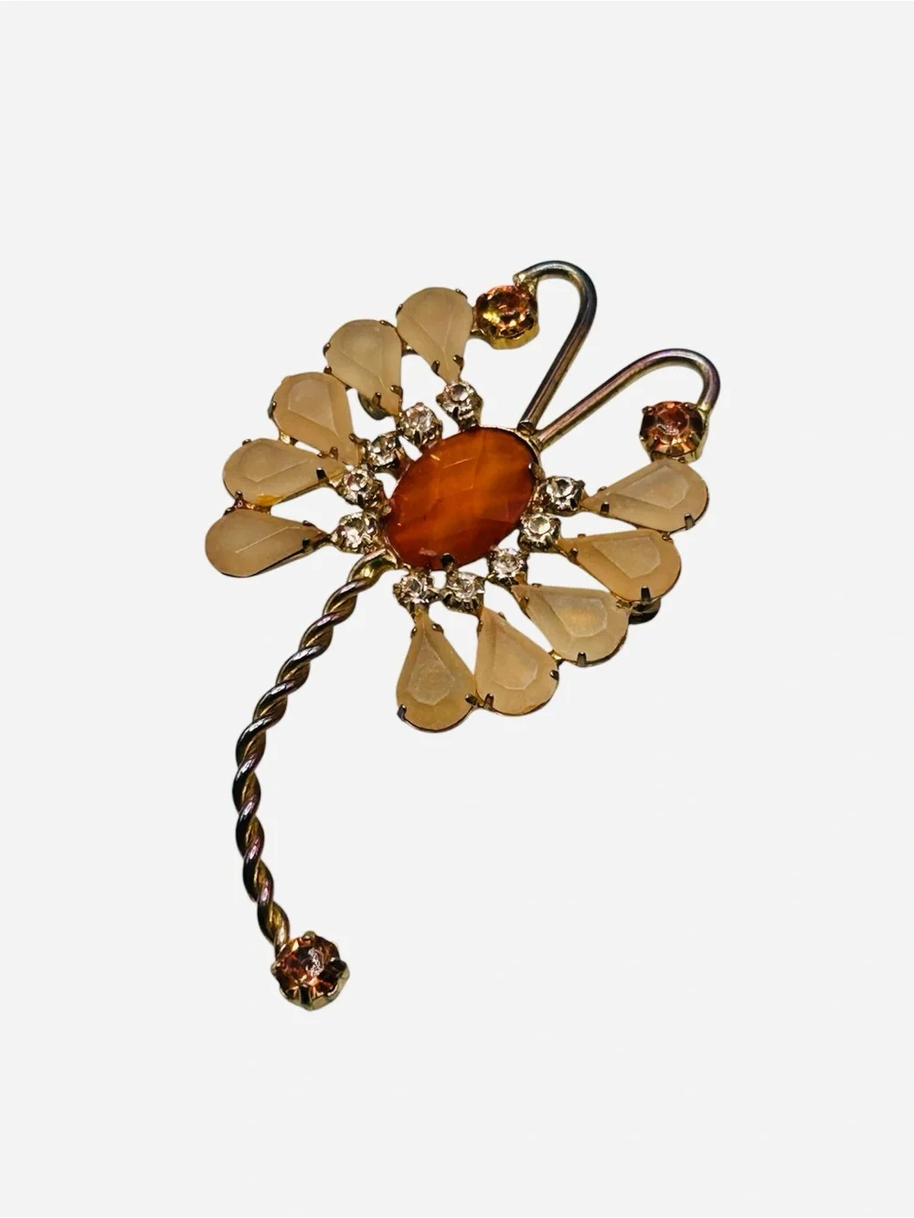 Huge Vintage Fantasy Lucite Dragonfly Brooch
